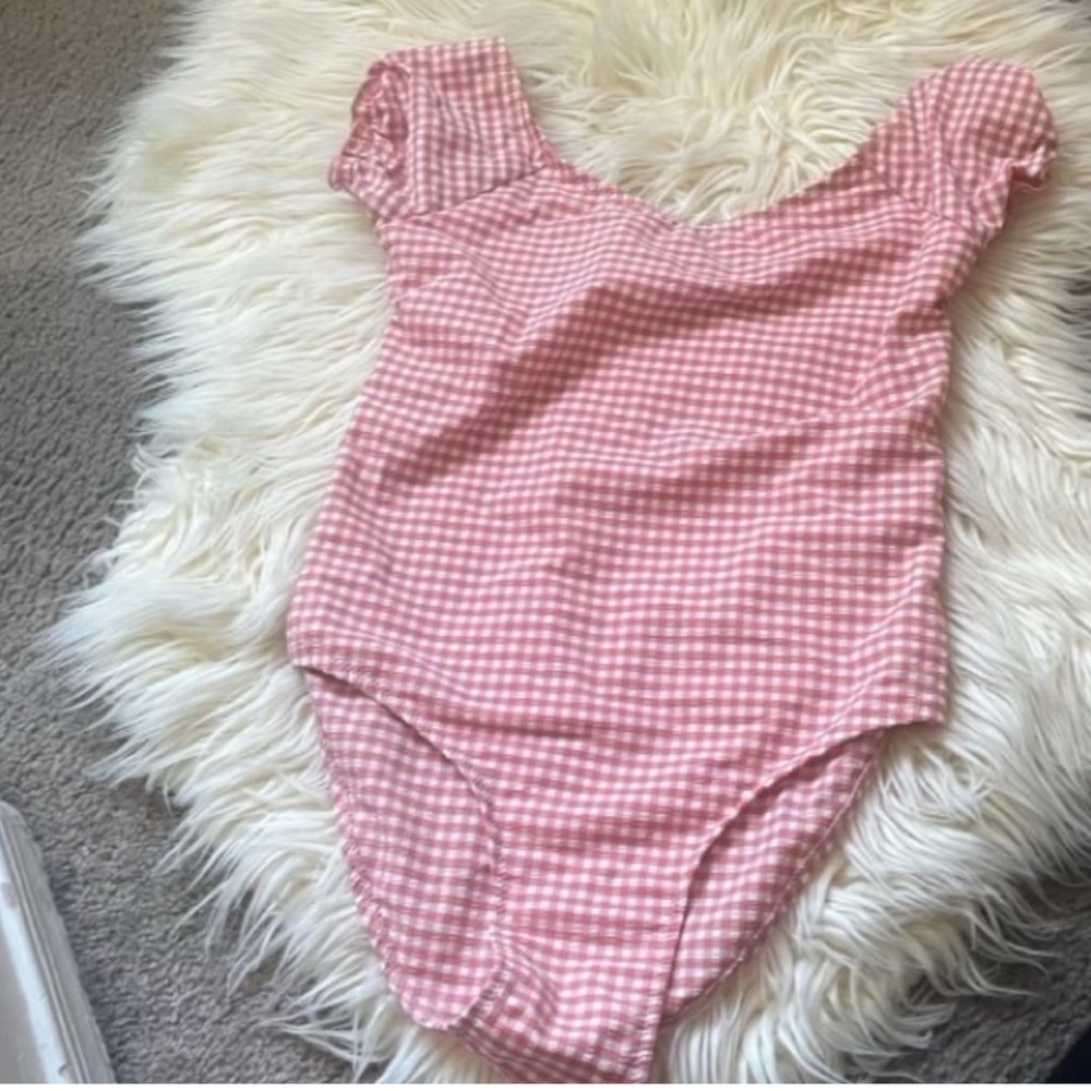 Zara kids girls gingham swimsuit